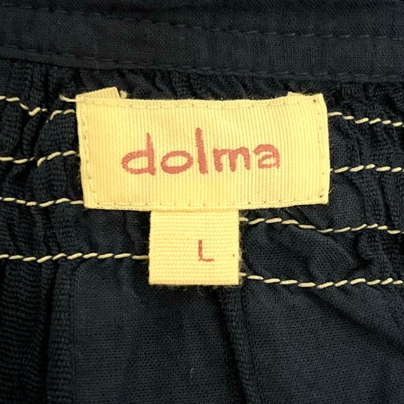 EUC L Blue Lightweight Boho Top - Picture 5 of 6